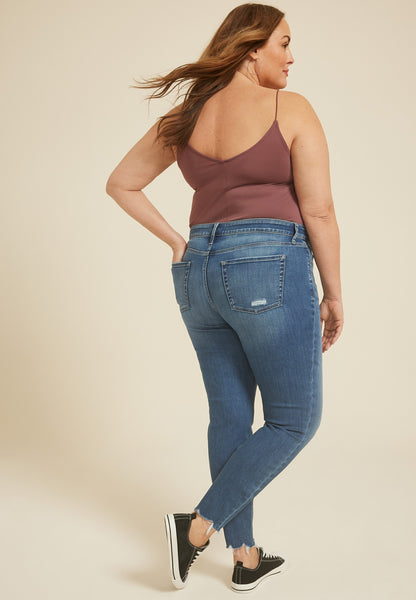 Plus Size m jeans by maurices™ High Rise Button Fly Ankle Jegging