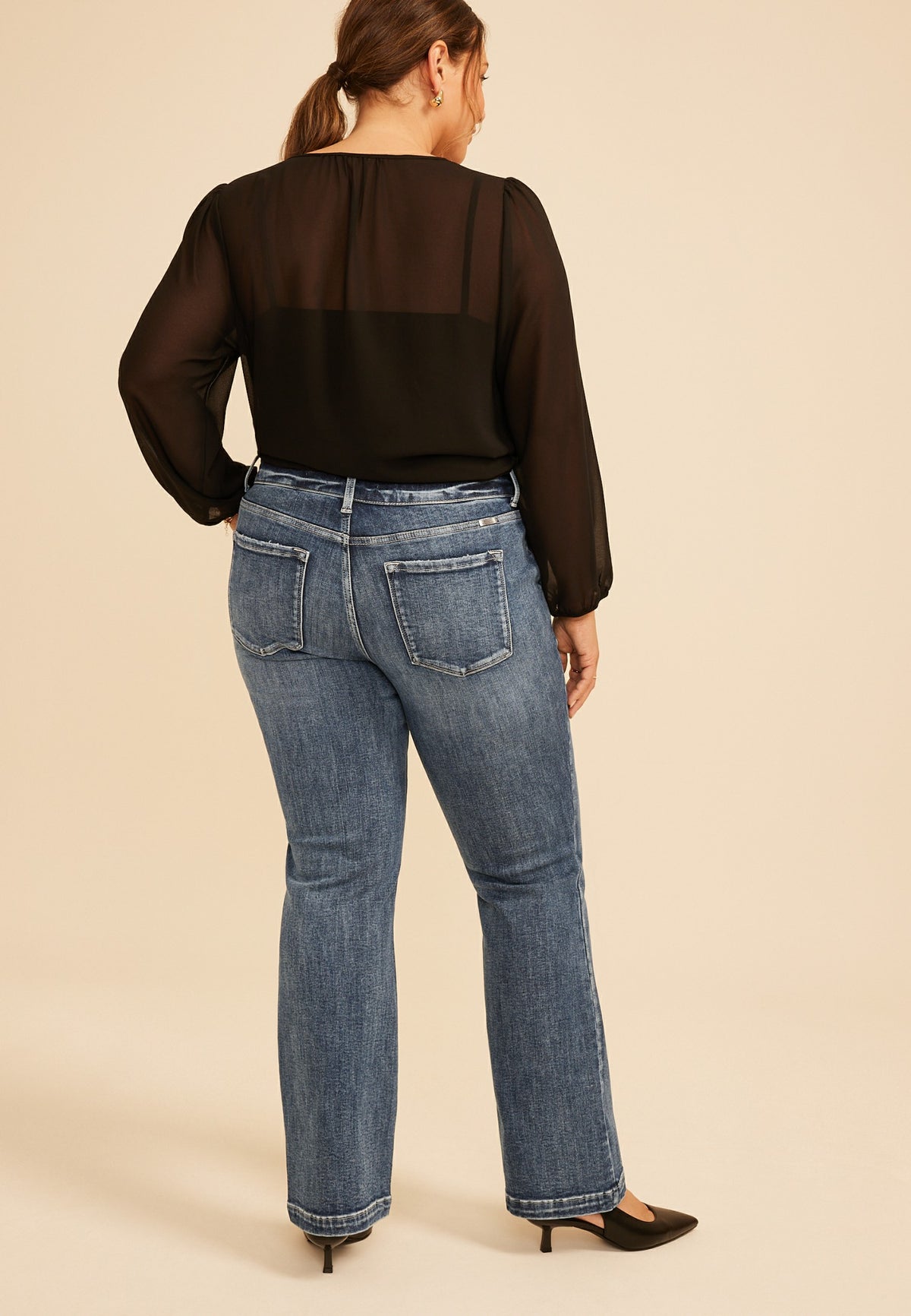 Plus Size KanCan™ Mid Rise Trouser Pocket Bootcut Jean