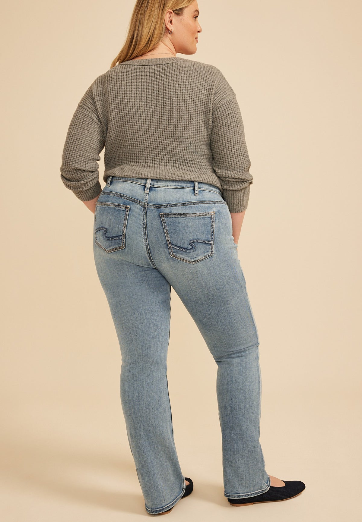 Plus Size Silver Jeans Co.® Elyse Comfort Mid Rise Slim Boot Jean