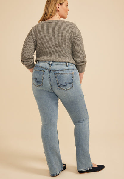 Plus Size Silver Jeans Co.® Elyse Comfort Mid Rise Slim Boot Jean