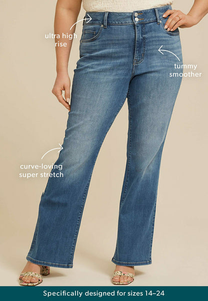 Plus Size m jeans by maurices™ Ultra High Rise Double Button Bootcut