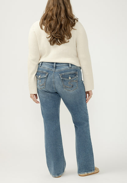 Plus Size Silver Jeans Co.® Suki Curvy Mid Rise Thick Stitch Bootcut Jean
