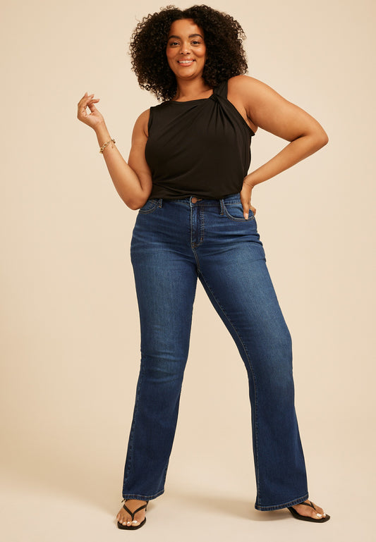 Plus Size Everflex™ Dark High Rise Flare Jean