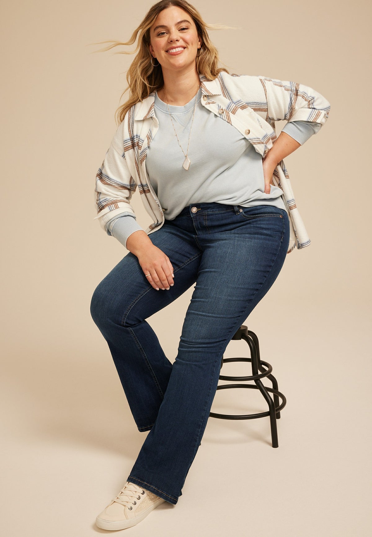 Plus Size m jeans by maurices™ Classic Flare Mid Rise Jean