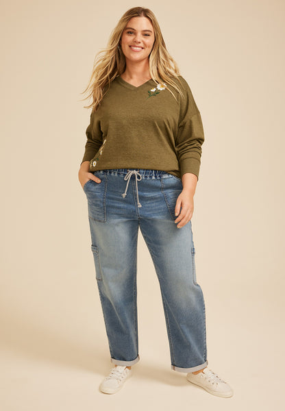 Plus Size m jeans by maurices™ Soft Knit High Rise Ankle Jogger
