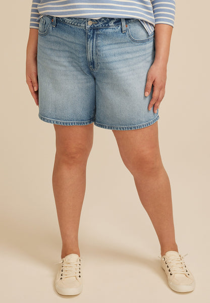 Plus Size m jeans by maurices™ High Rise 7in Relaxed Short