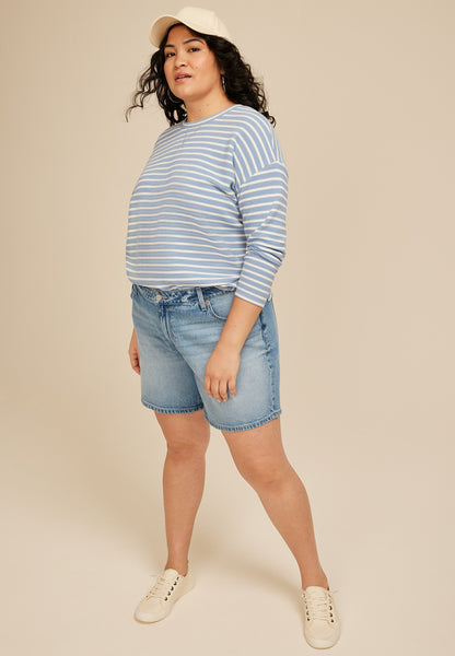 Plus Size m jeans by maurices™ High Rise 7in Relaxed Short