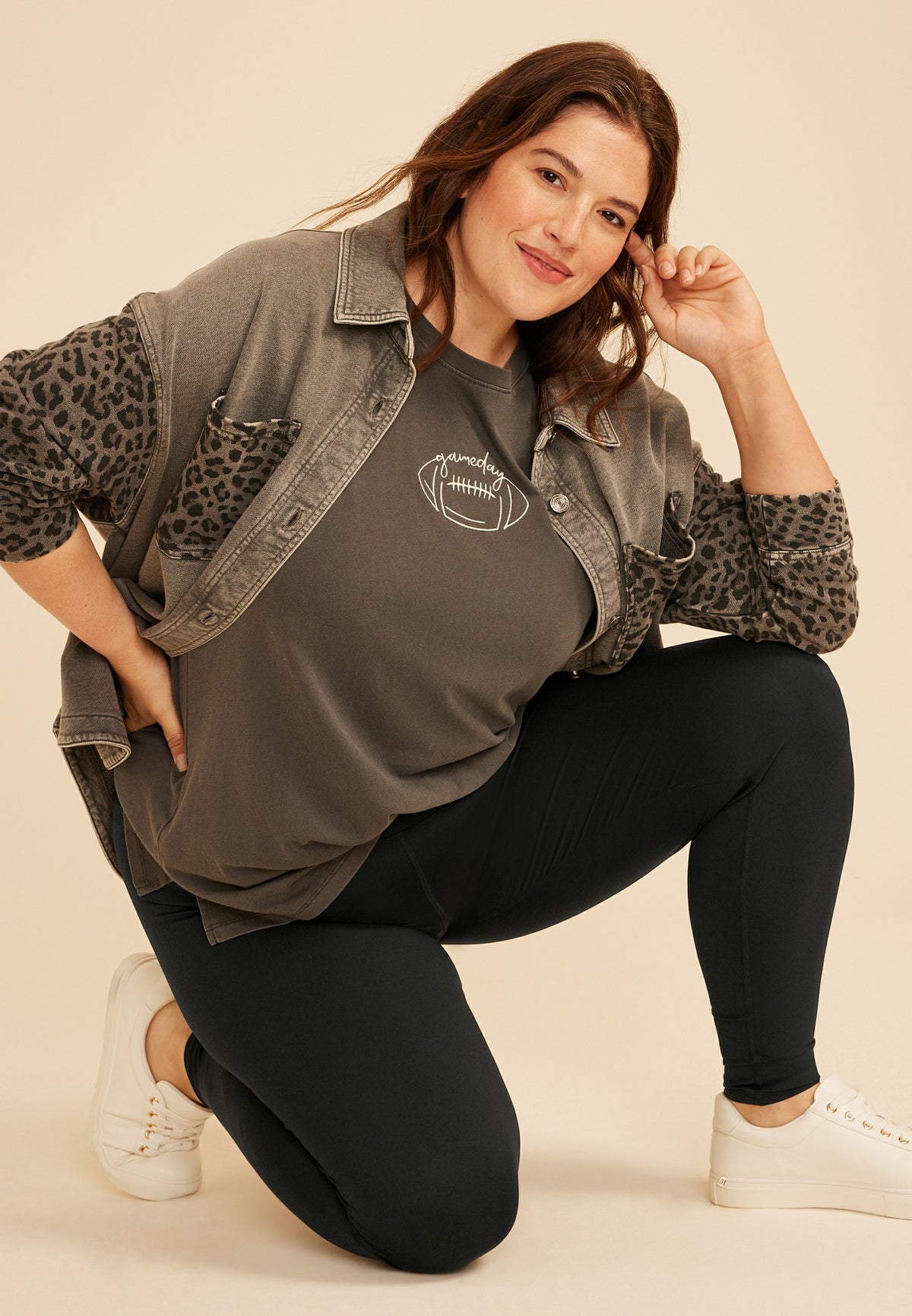 Plus Size High Rise Active Legging