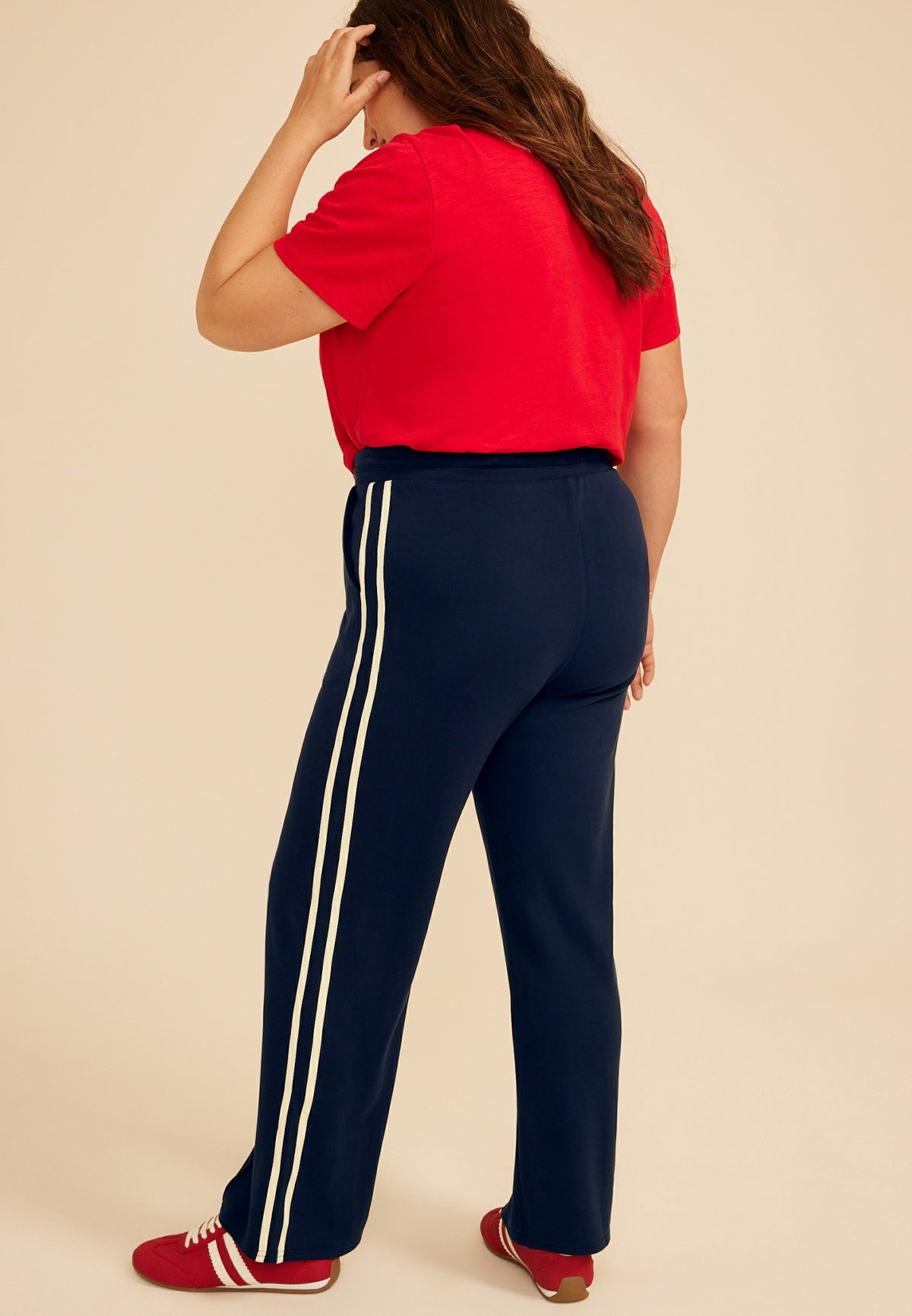 Plus Size Cloud Scuba Knit High Rise Track Pant