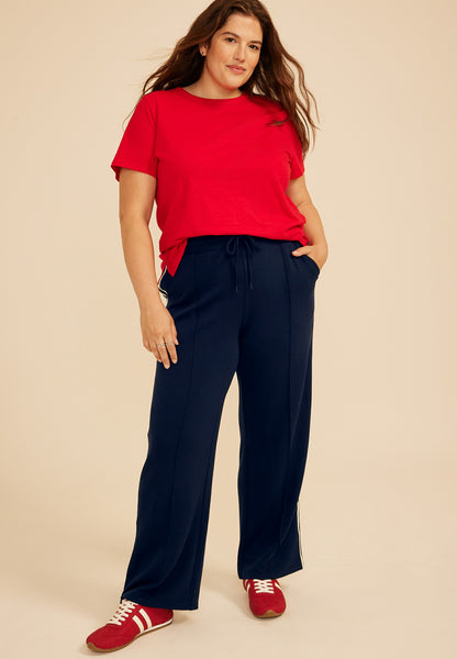Plus Size Cloud Scuba Knit High Rise Track Pant