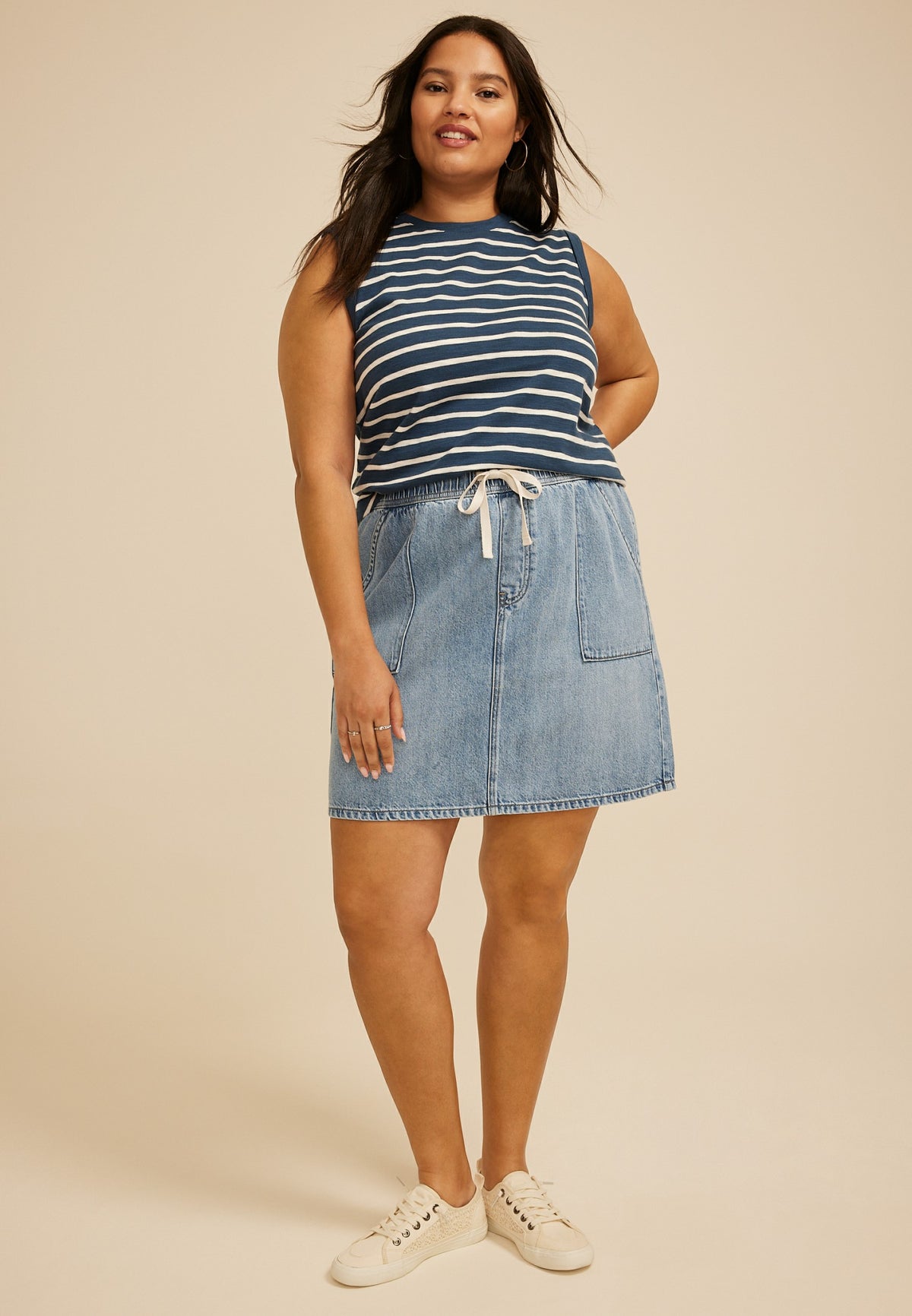 Plus Size m jeans by maurices™ High Rise Light Soft Pull On Skirt