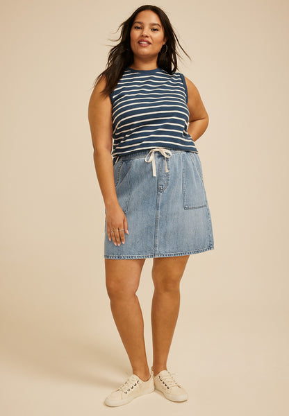 Plus Size m jeans by maurices™ High Rise Light Soft Pull On Skirt