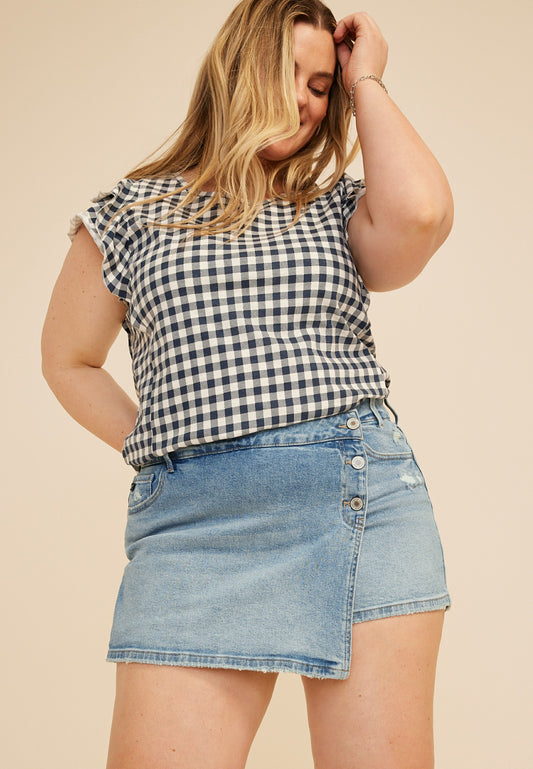 Plus Size KanCan™  Mid Rise Skort