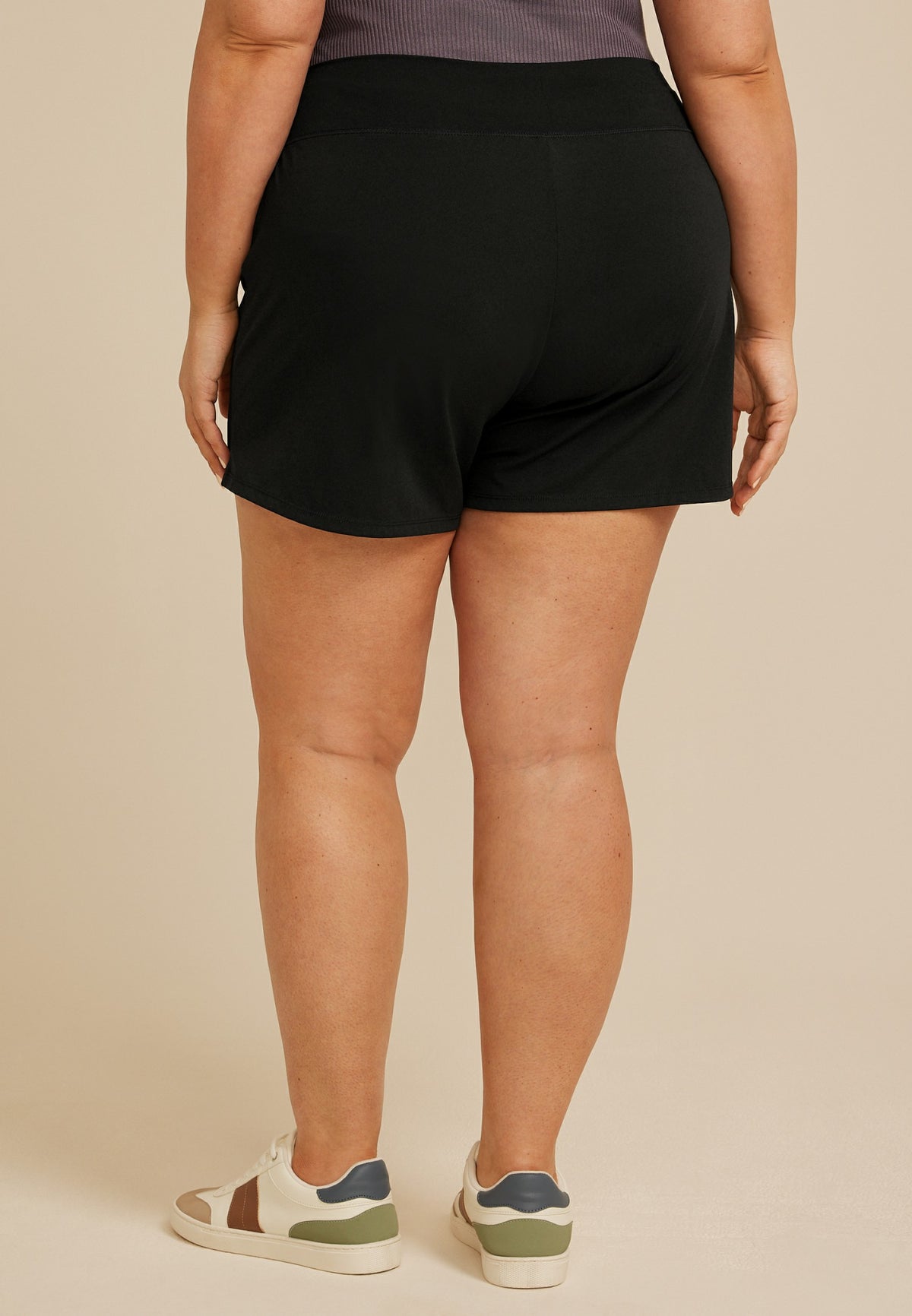 Plus Size Flat Waist 6in Active Short