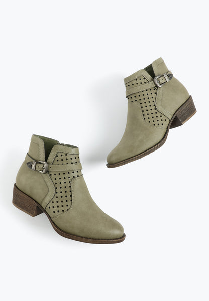 SuperCush Western Buckle Ankle Boot