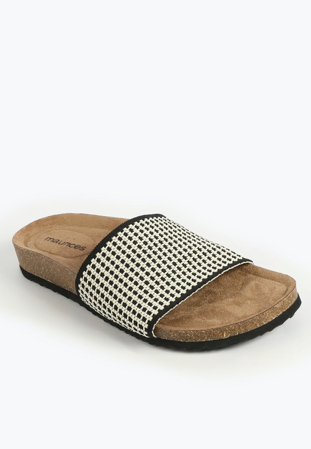 SuperCush Chloe Woven Micro Checkered Footbed Sandal