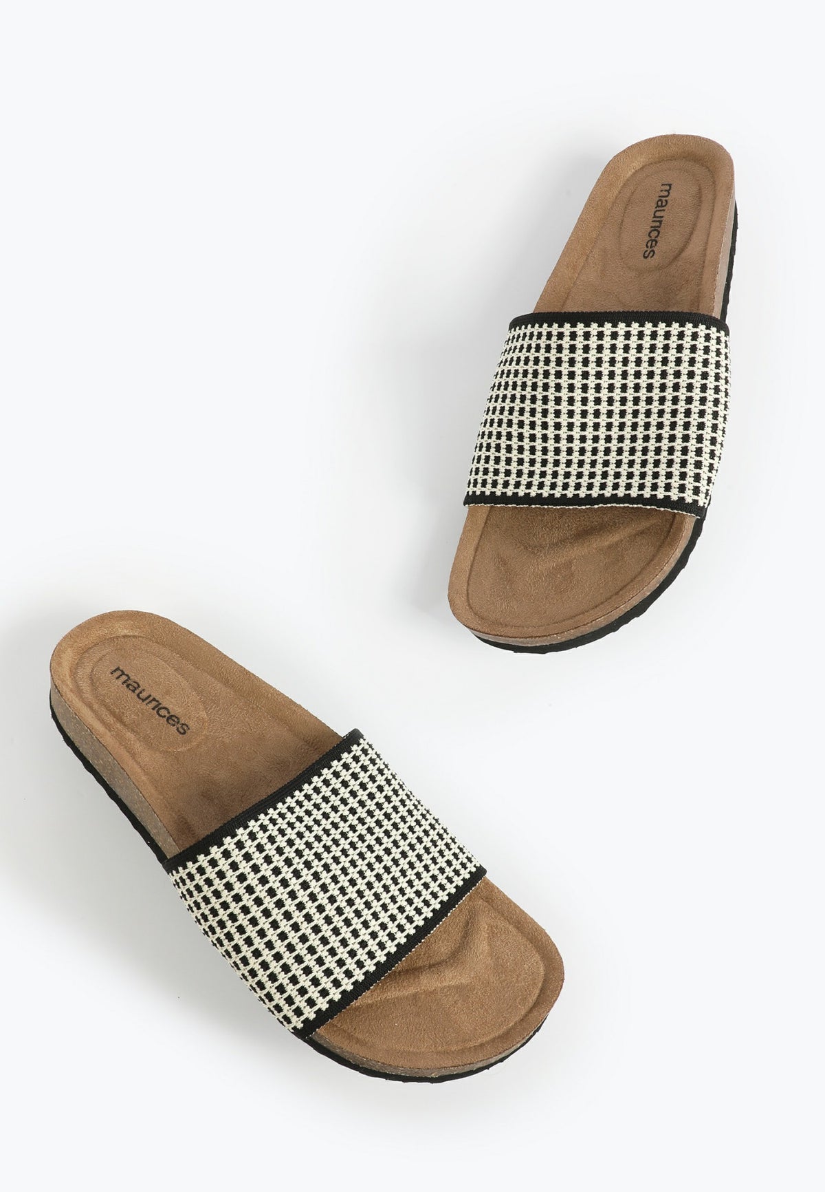 SuperCush Chloe Woven Micro Checkered Footbed Sandal