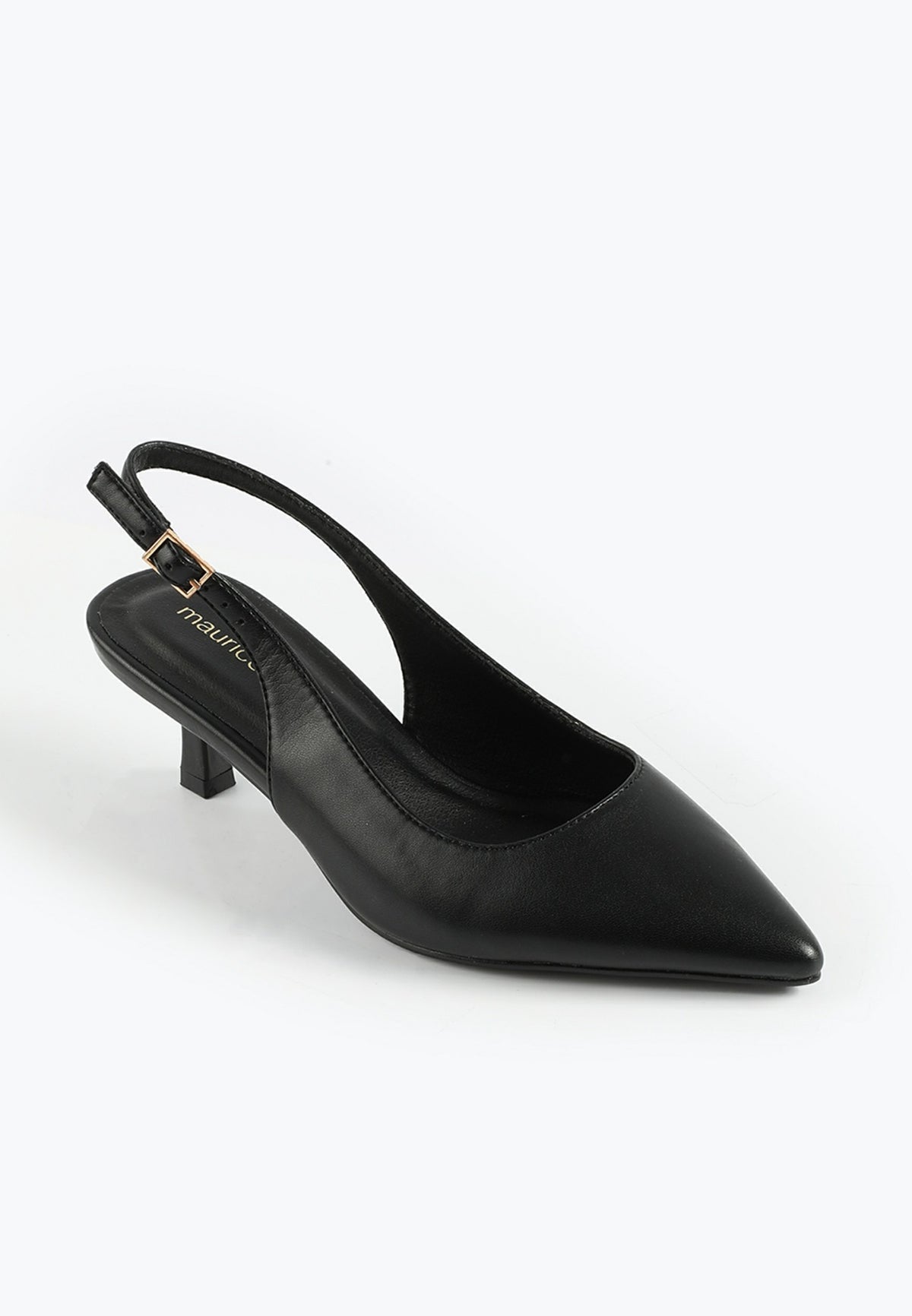 Supercush Faux Leather Slingback Kitten Heel