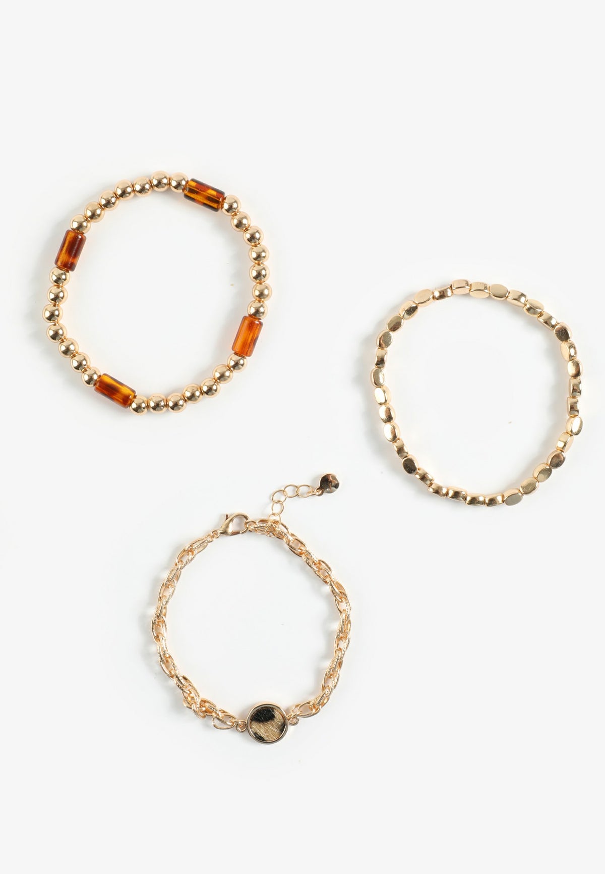 Gold And Tortoise Bracelet Set