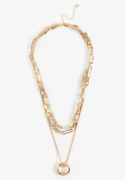 Gold Mixed Charm Layered Necklace