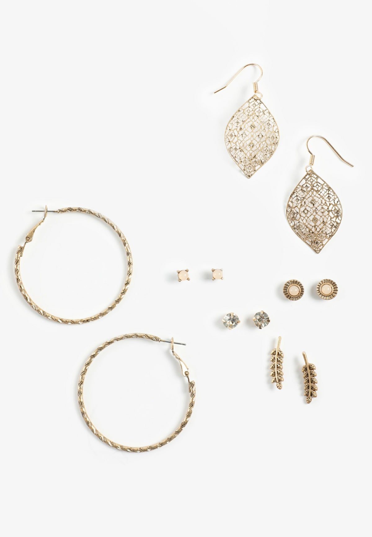 Gold Mixed Earring Set