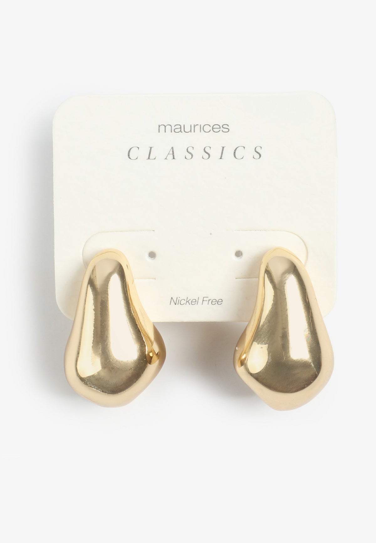 Gold Sculptural Stud Earrings