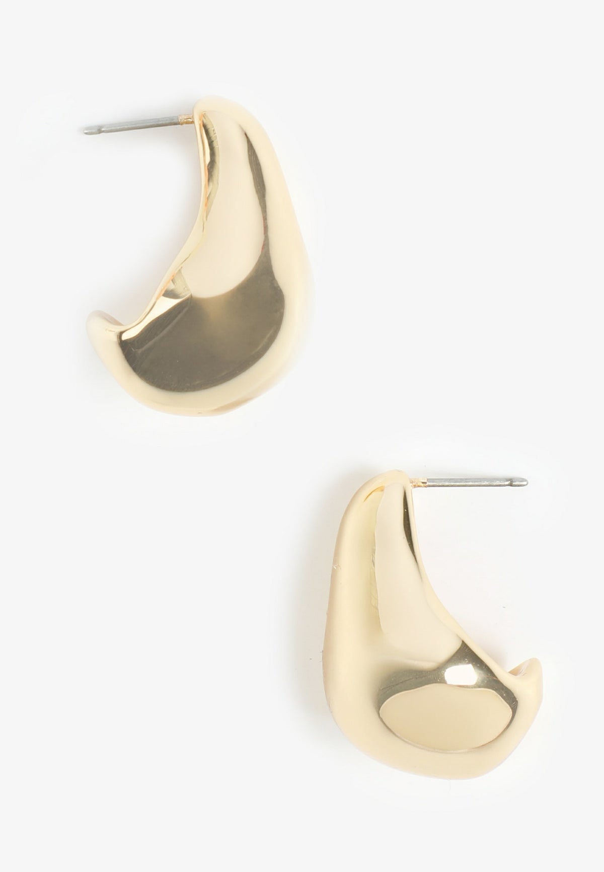 Gold Sculptural Stud Earrings